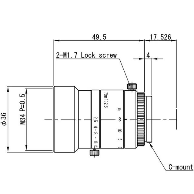 Omron / Sentech 3Z4S-LE SV-7525H machine vision lens