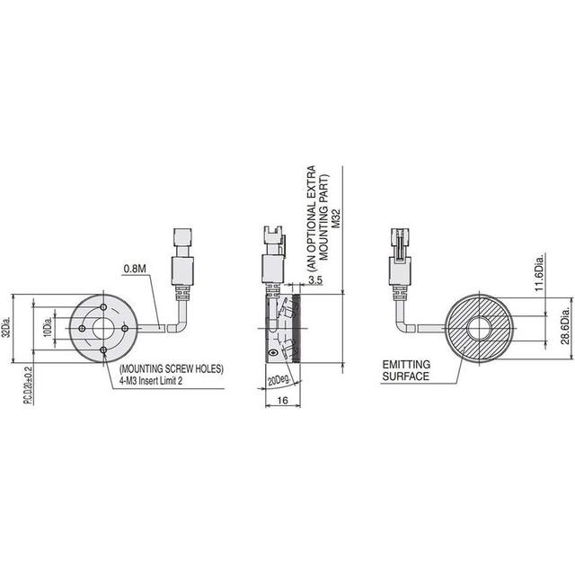 Omron / Sentech FLV-DR3220 machine vision lighting
