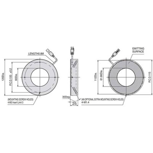 Omron / Sentech FLV-DR6030UV machine vision lighting