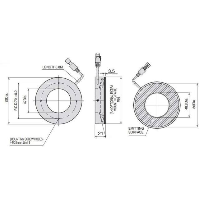 Omron / Sentech FLV-DR9215 machine vision lighting