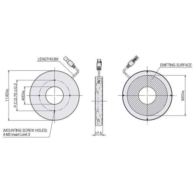 Omron FLV-FR114 machine vision lighting