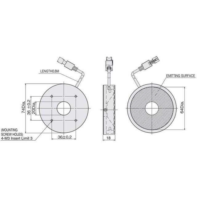 Omron / Sentech FLV-FS74 machine vision lighting