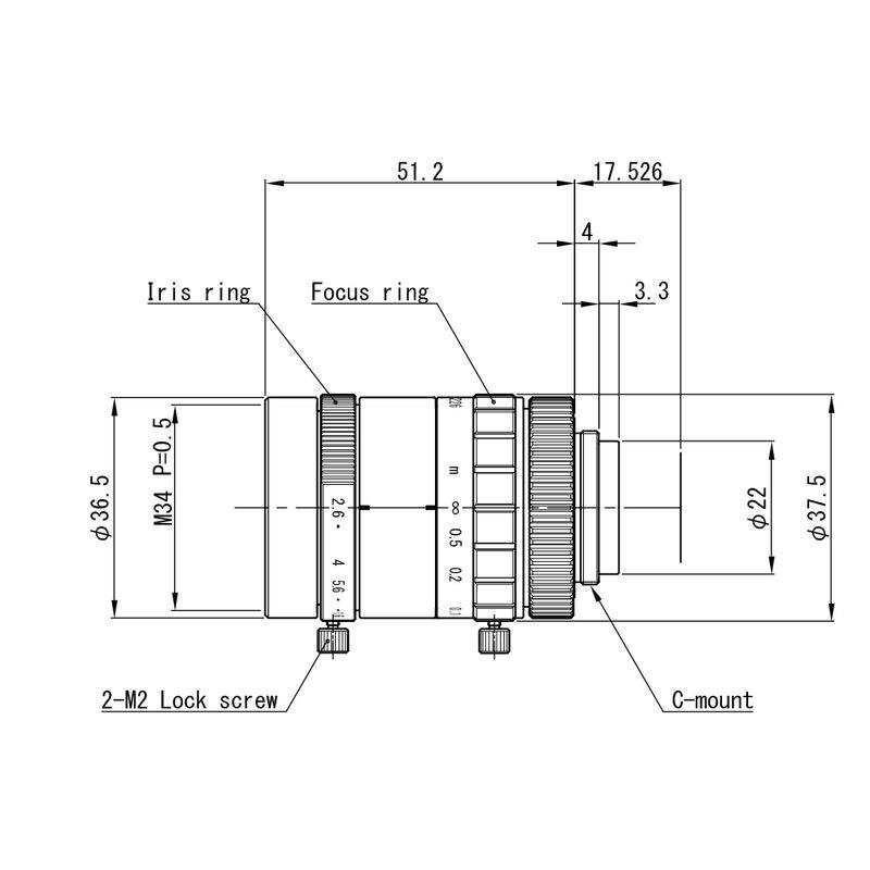 Omron 3Z4S-LE VS-HVA1226 machine vision lens