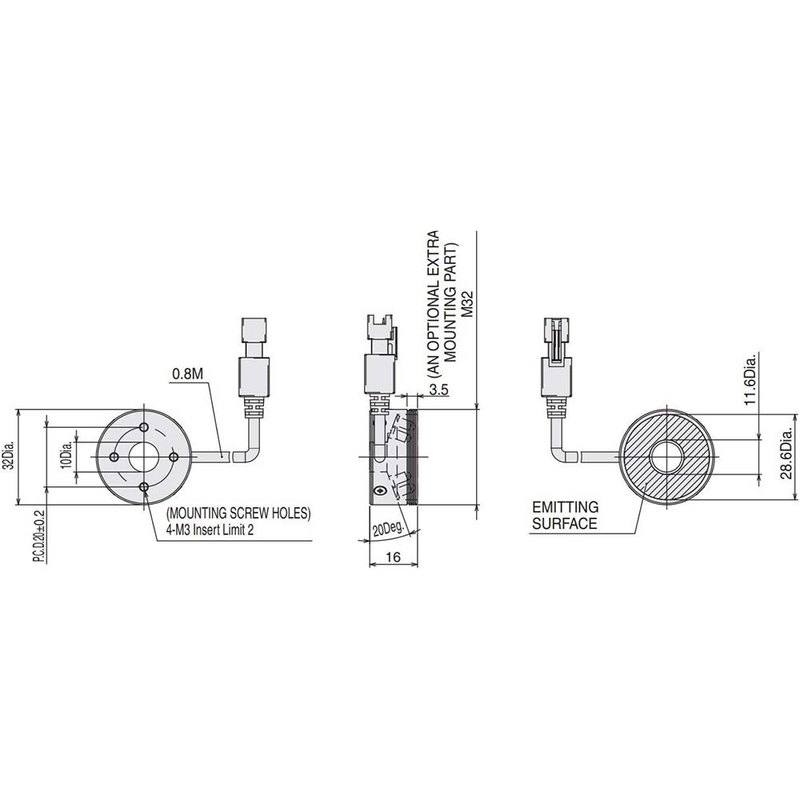 Omron / Sentech FLV-DR3220 machine vision lighting