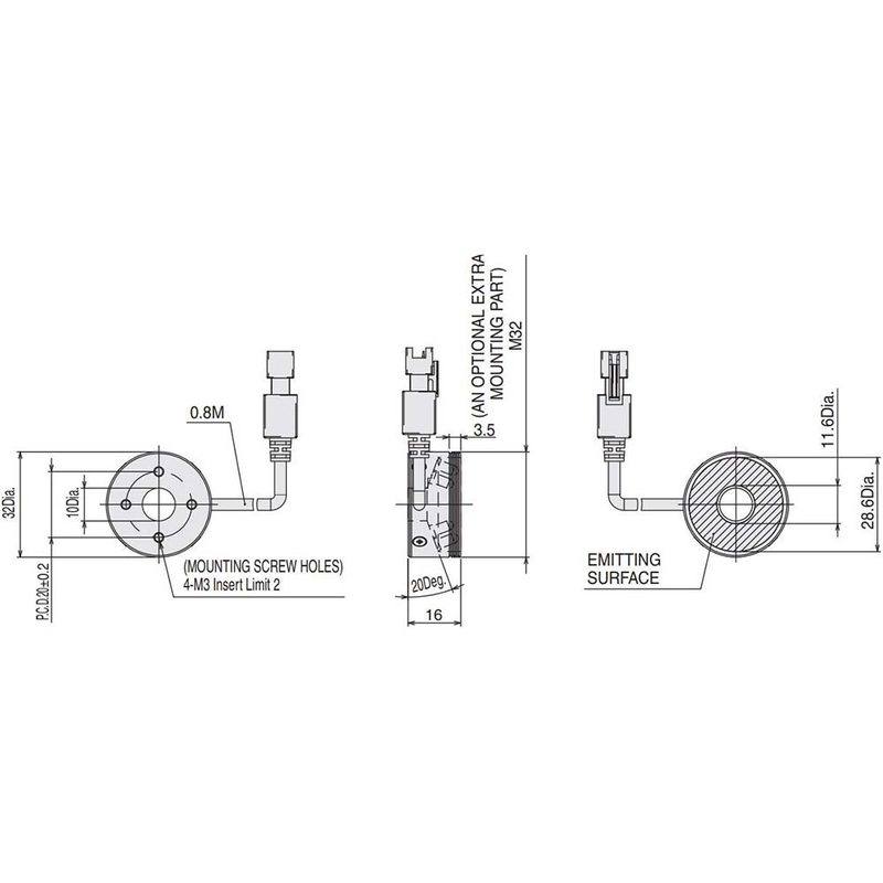 Omron FLV-DR3220B machine vision lighting