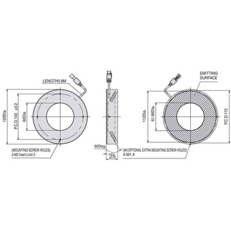 Omron / Sentech FLV-DR6030UV machine vision lighting
