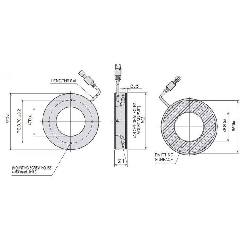 Omron / Sentech FLV-DR9215 machine vision lighting