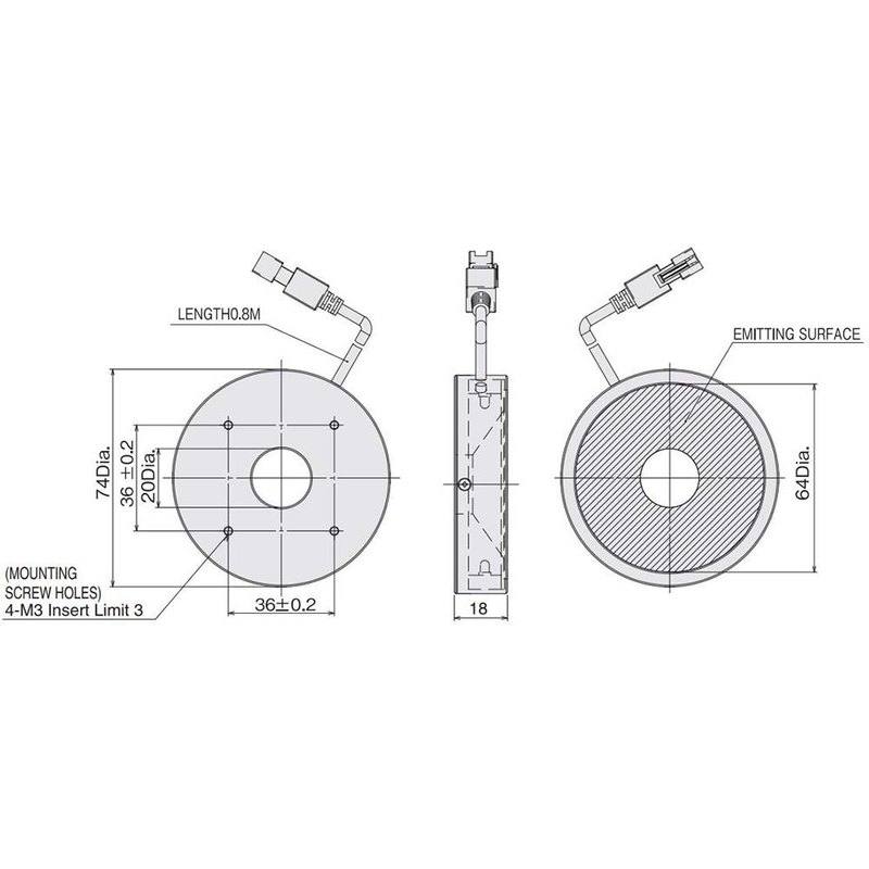 Omron / Sentech FLV-FS74 machine vision lighting