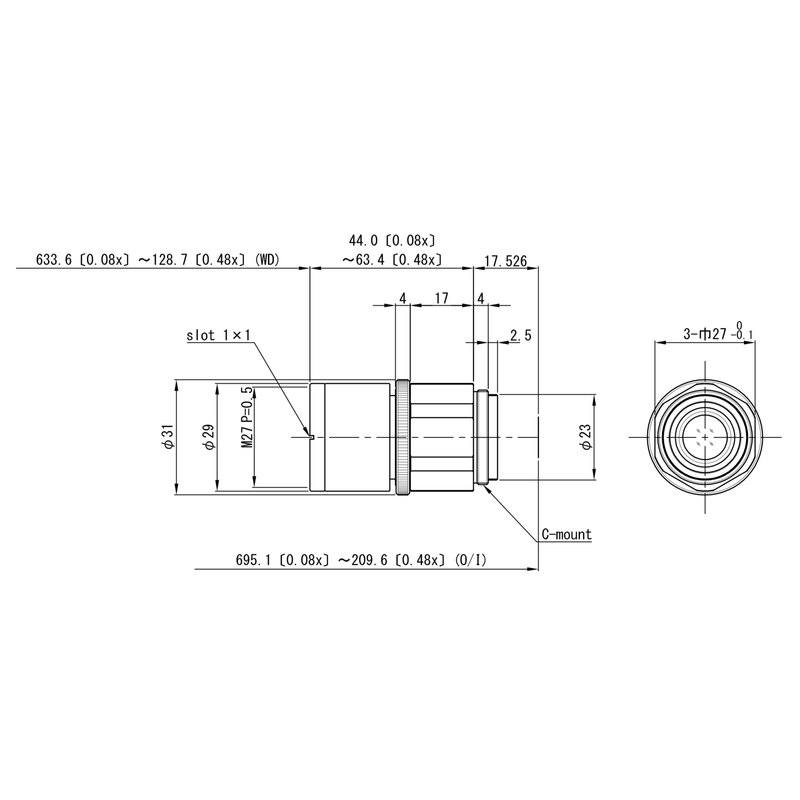 Omron / Sentech 3Z4S-LE VS-MCA50-F8 machine vision lens